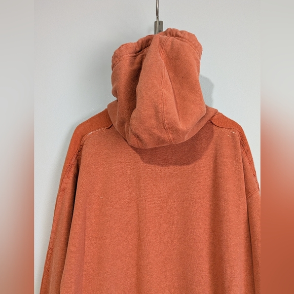 Free People Movement Deconstructed Orange Oversize Boyfriend Sweatshirt Hoodie S - Picture 9 of 12